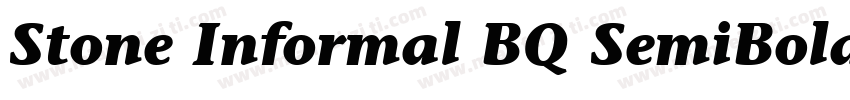 Stone Informal BQ SemiBold 1字体转换